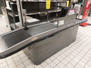 Sortie de caisse PMR Rasec avec tapis roulant – L330 cm