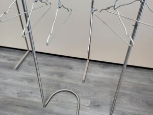 Portant arrondi gris métallisé H 130 cm
