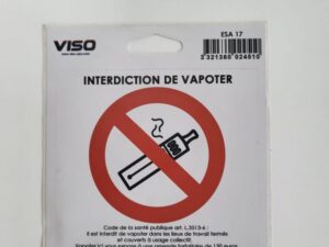 Etiquette de Signalisation ” Interdiction de Vapoter ” Neuf