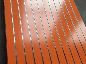 Panneau rainuré orange 100 x 88 cm