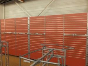 Lot de 5 panneaux muraux rainurés