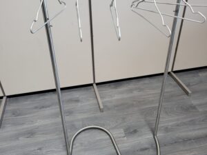 Portant arrondi gris métallisé H 130 cm