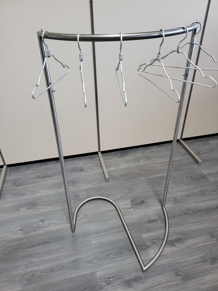 Portant arrondi gris métallisé H 130 cm – Image 2