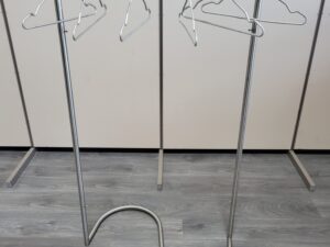 Portant arrondi gris métallisé H 130 cm