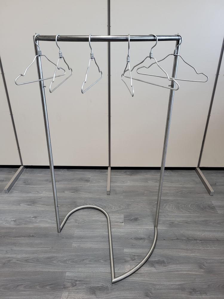 Portant arrondi gris métallisé H 130 cm