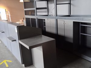 Comptoir d’accueil L 4,45 m