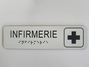 Pancarte de signalisation “Infirmerie”