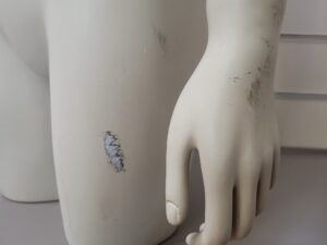 Buste mannequin femme – Demi-cuisse – Gris