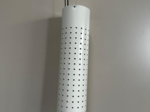Lustre / spot suspension LED – Blanc et métal – Ø15 cm – L35 ou 55 cm