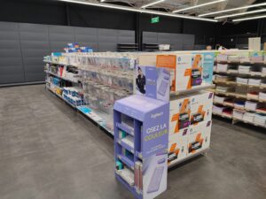 Lot de 5 gondoles centrales blanches + 1 TG