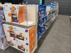 Lot de 5 gondoles centrales blanches + 1 TG