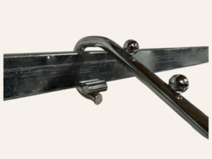 Bras incliné 35cm et 8 crans chromé