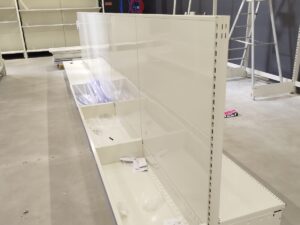 Lot de 5 gondoles centrales blanches ≈ 6.65 ml