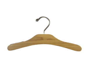 Lot de 100 cintres simples en bois avec crochet pivotant – L31 cm