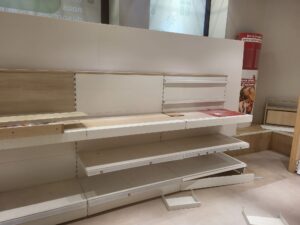 Lot de 6 gondoles murales basses ≈ 6 ml