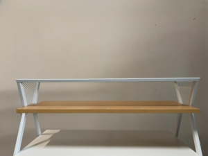 Meuble central de présentation blanc neuf