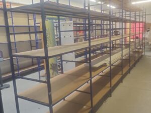 Lot de 8 étagères de stockage bleu – L7,60 m