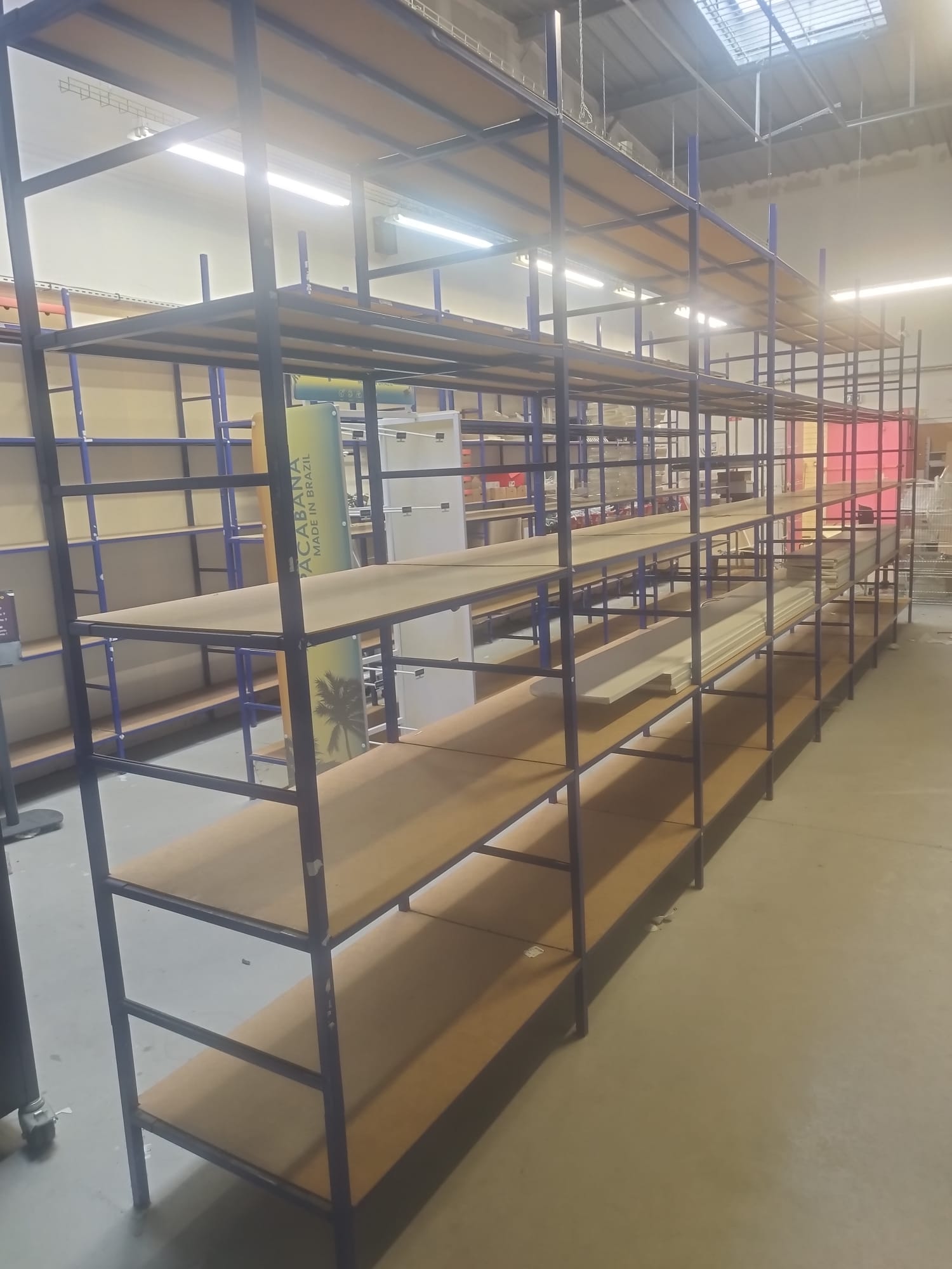 Lot de 8 étagères de stockage bleu – L7,60 m