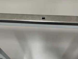 Portant à vêtements professionnel – Gris & Blanc – H135xL110cm