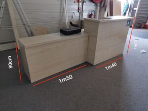 Comptoir d’accueil L 4,40 m