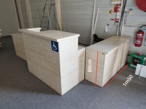 Comptoir d’accueil L 4,40 m