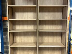 Étagère type bibliothèque bois avec 5 tablettes réglables – 3 modèles disponibles