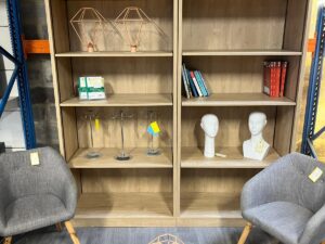 Étagère type bibliothèque bois avec 5 tablettes réglables – 3 modèles disponibles
