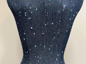 Buste mannequin femme + Socle – Tissu – Effet jean