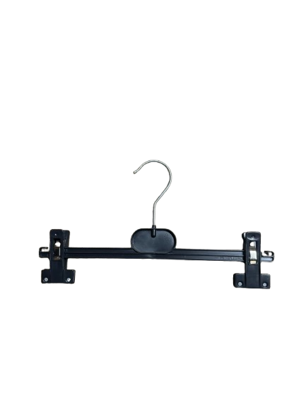 Lot de 70 cintres à pinces en plastique noir – L30 cm