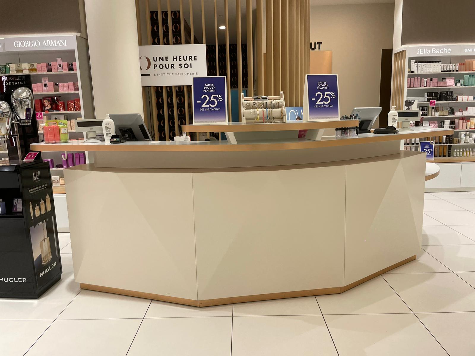 Comptoir d’accueil L 3,50 m