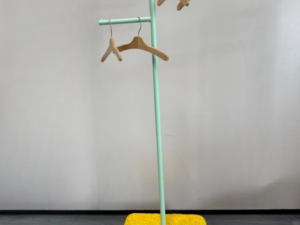 Portant à vêtements professionnel – Jaune & Vert – H160xL50cm