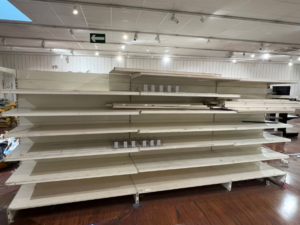 Lot de 3 gondoles centrales L 3,99 m