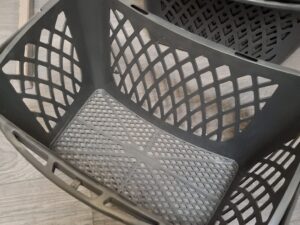 Panier libre-service 40 L en plastique renforcé gris foncé