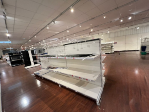 Lot de 3 gondoles centrales L 3,66 m