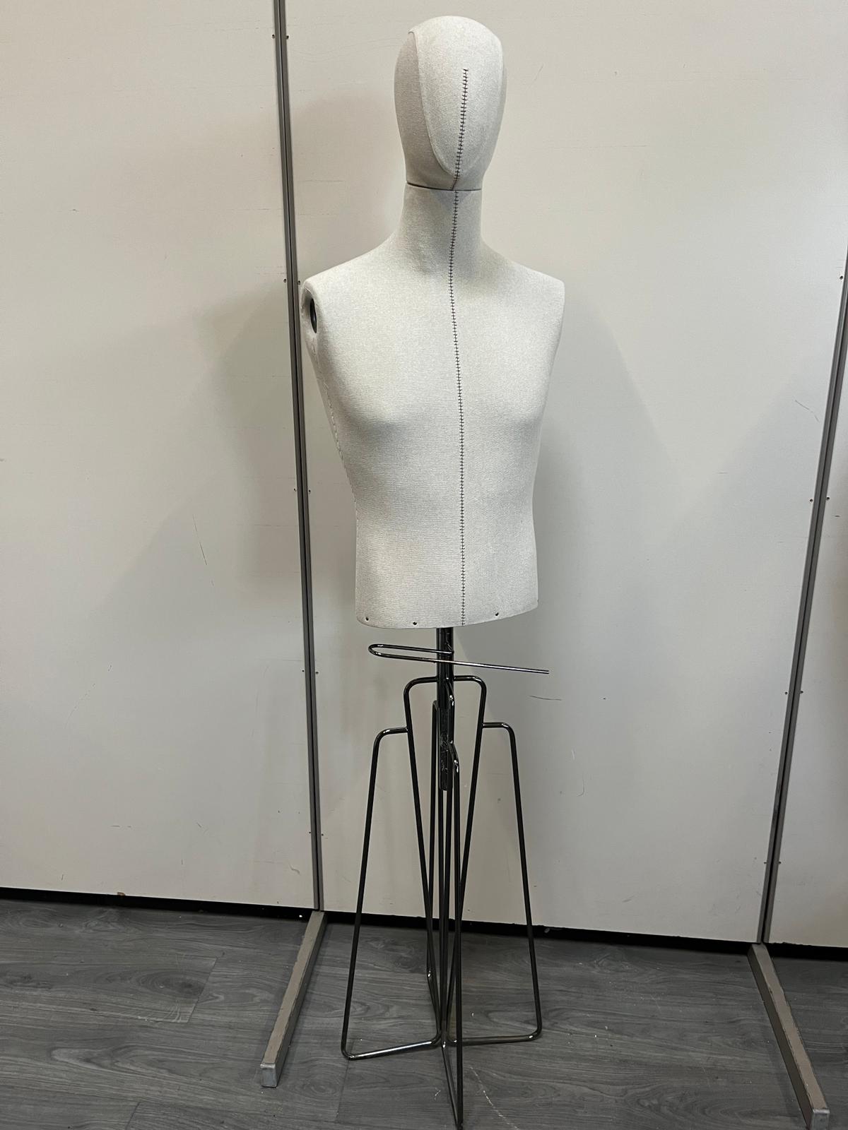 Mannequin buste sur pied Homme tissu