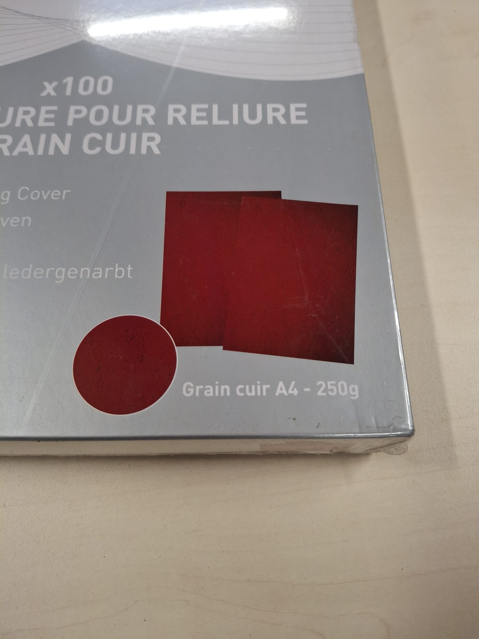 Lot de 100 couverture pour reliure A4 - Rouge - FIDUCIAL – Image 4