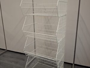 Lot de 4 Bacs Corbeilles Empilables