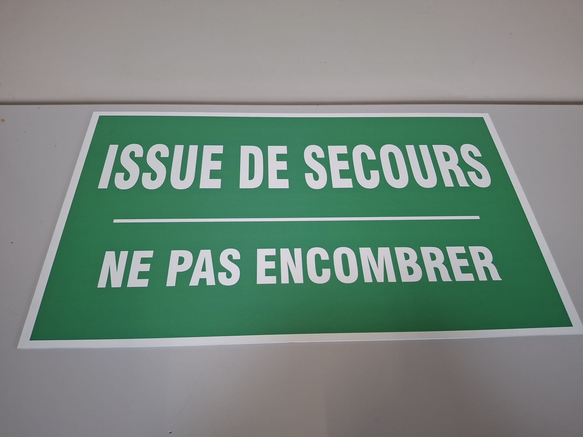Affiche de Signalisation " Issue de Secours "