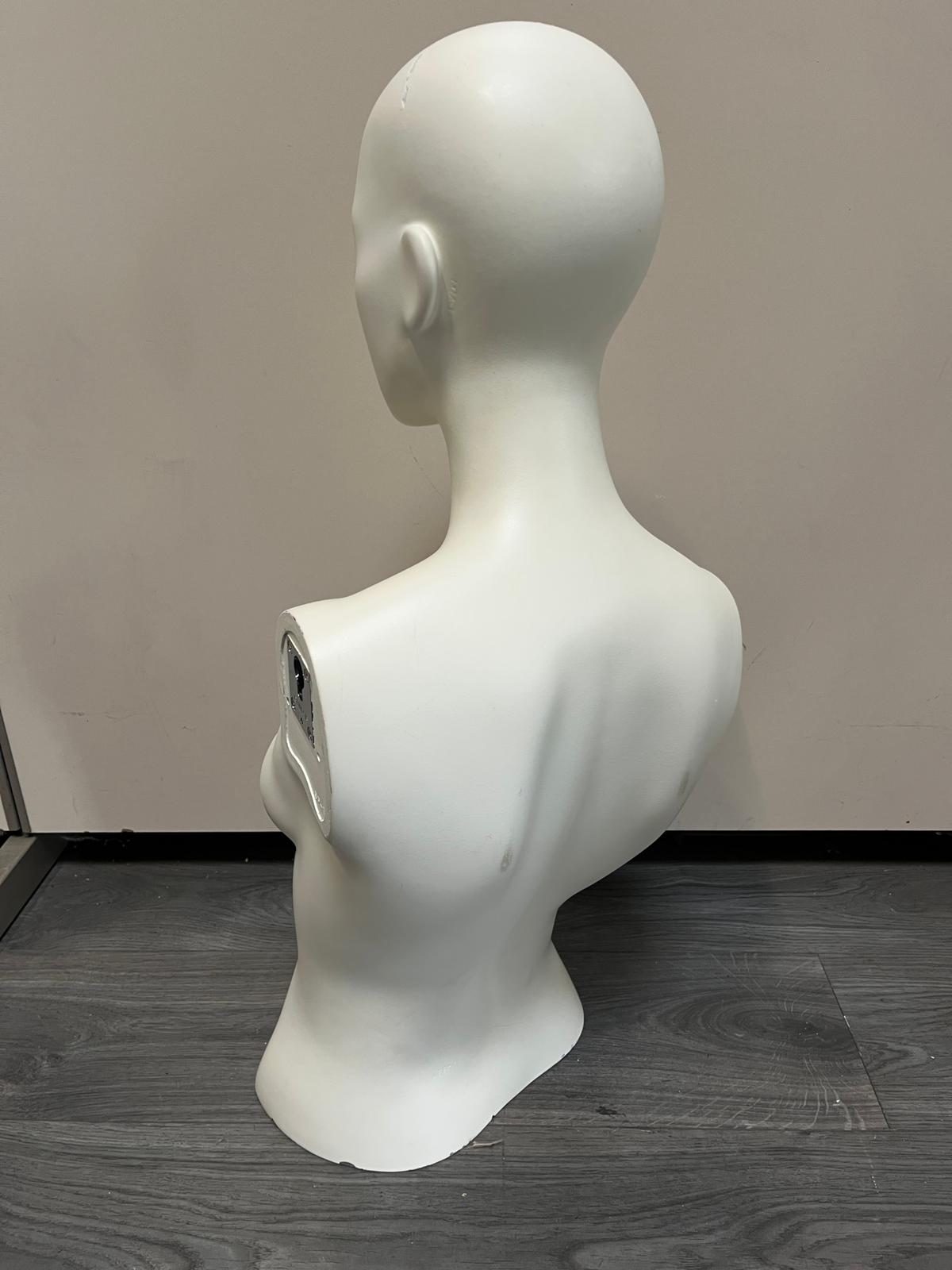 Mannequin buste femme blanc en fibre de verre – H72 cm – Image 6