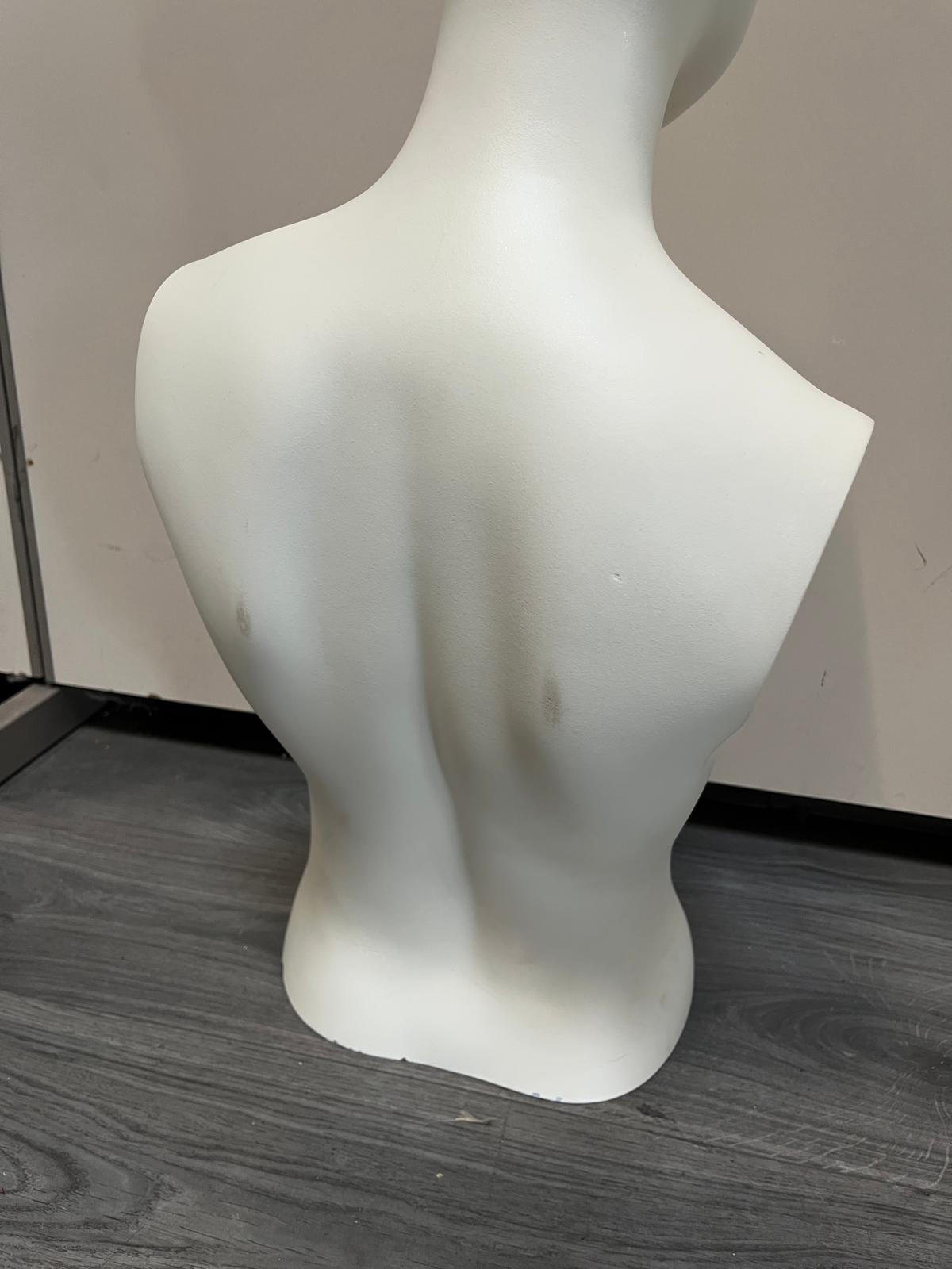 Mannequin buste femme blanc en fibre de verre – H72 cm – Image 4