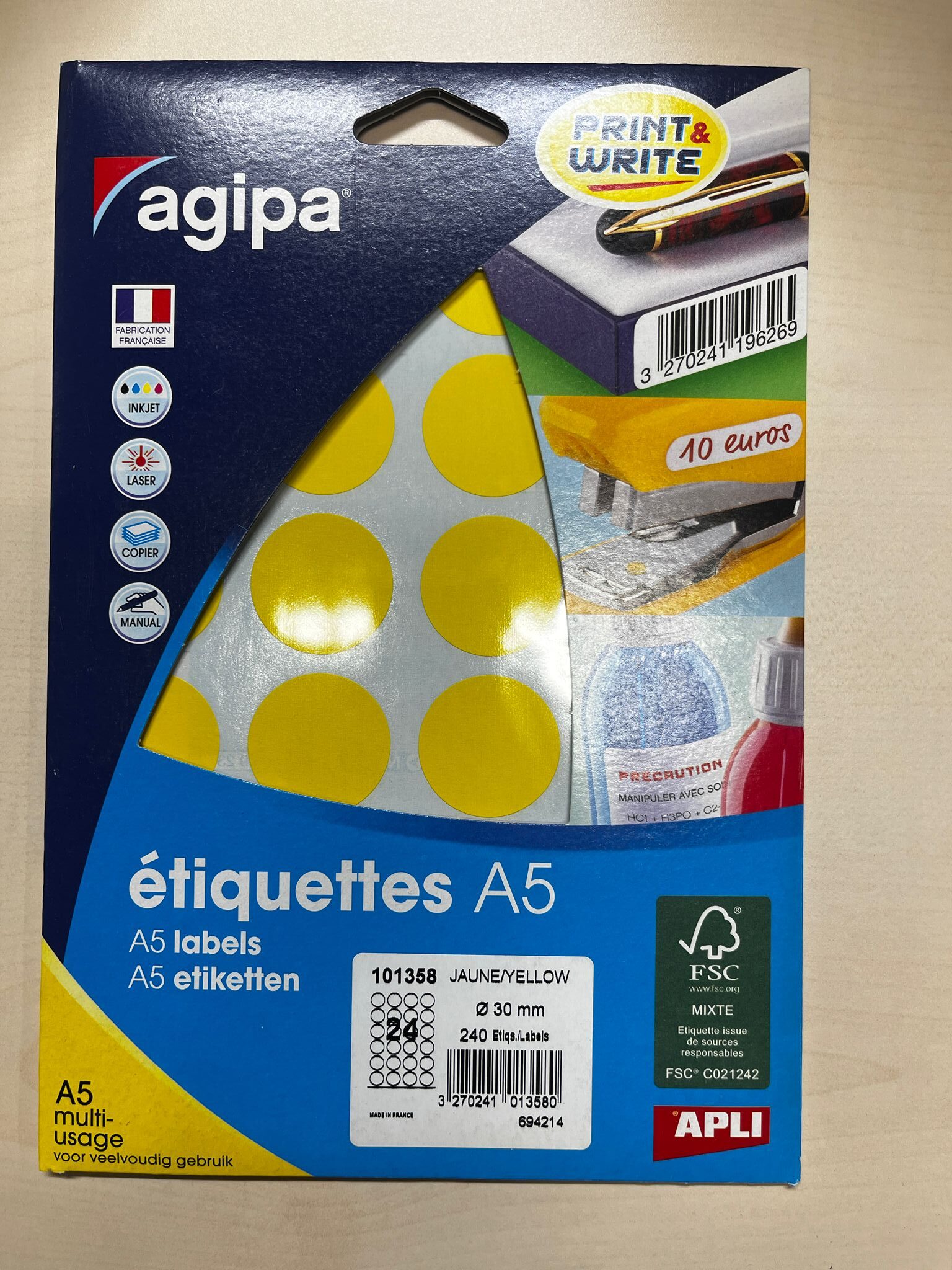 Étiquettes adhésives ⌀ 30mm