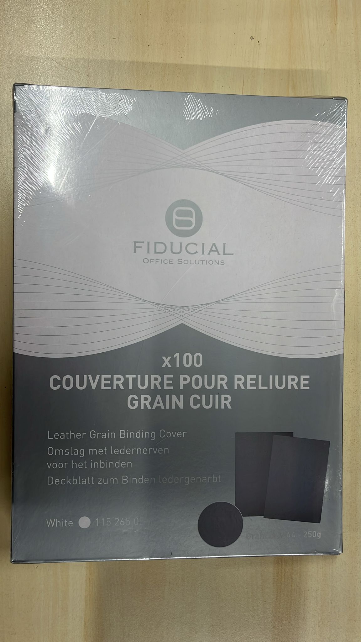 Lot de 100 couverture pour reliure A4 - Blanc - FIDUCIAL