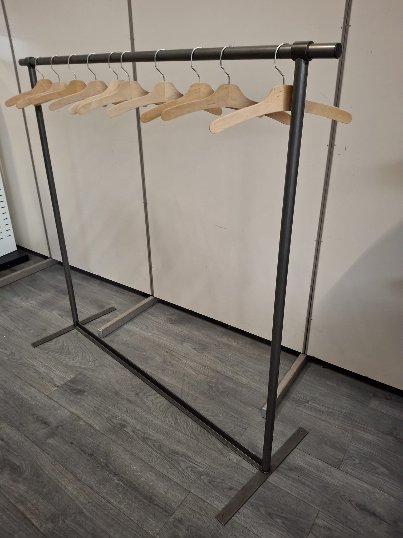Portant à vêtements professionnel - Gris - H138xL139 cm – Image 6