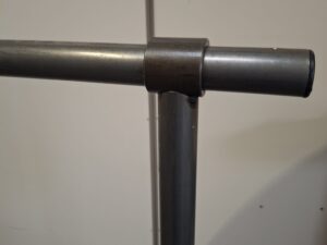 Portant à vêtements professionnel – Gris – H138xL139 cm