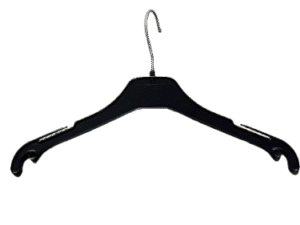 Lot de 90 cintres d’occasion en PVC souple noir – 33 cm