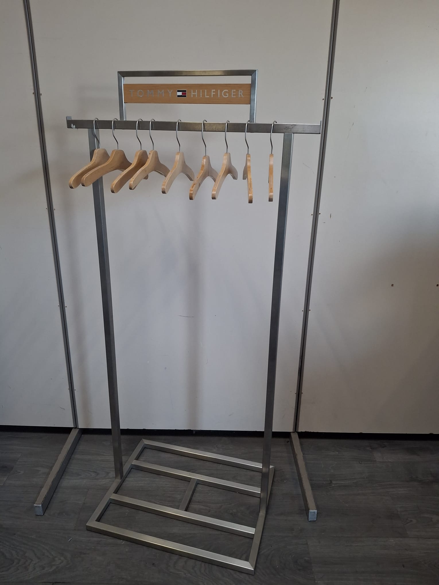 Portant à vêtements professionnel - Acier brossé - H151,5xL75cm