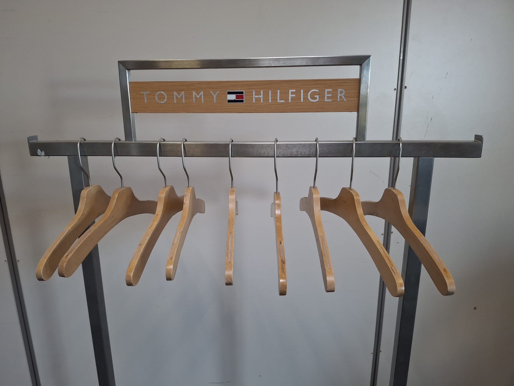 Portant à vêtements professionnel - Acier brossé - H151,5xL75cm
