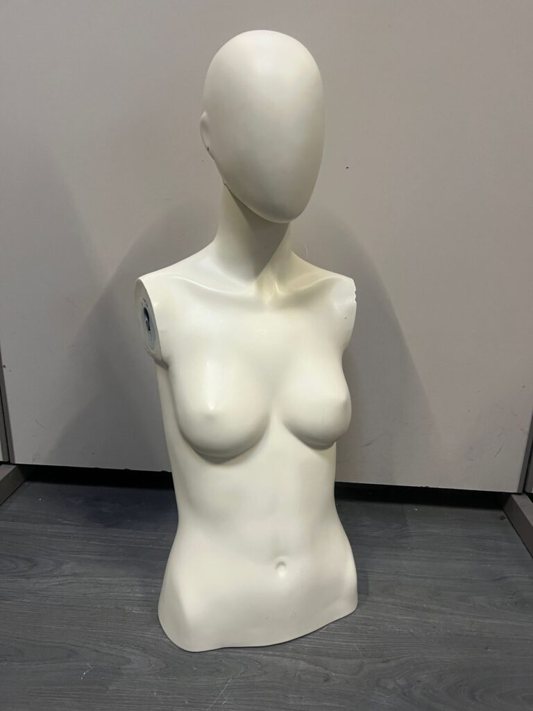 Mannequin buste femme H78 cm - Blanc cassé