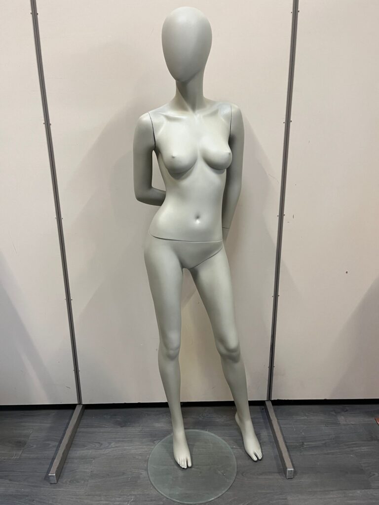 Mannequin femme complet + socle H180 cm - Gris