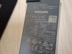Double spot encastrable orientable LED 2x34W – Structure noire – Driver Philips